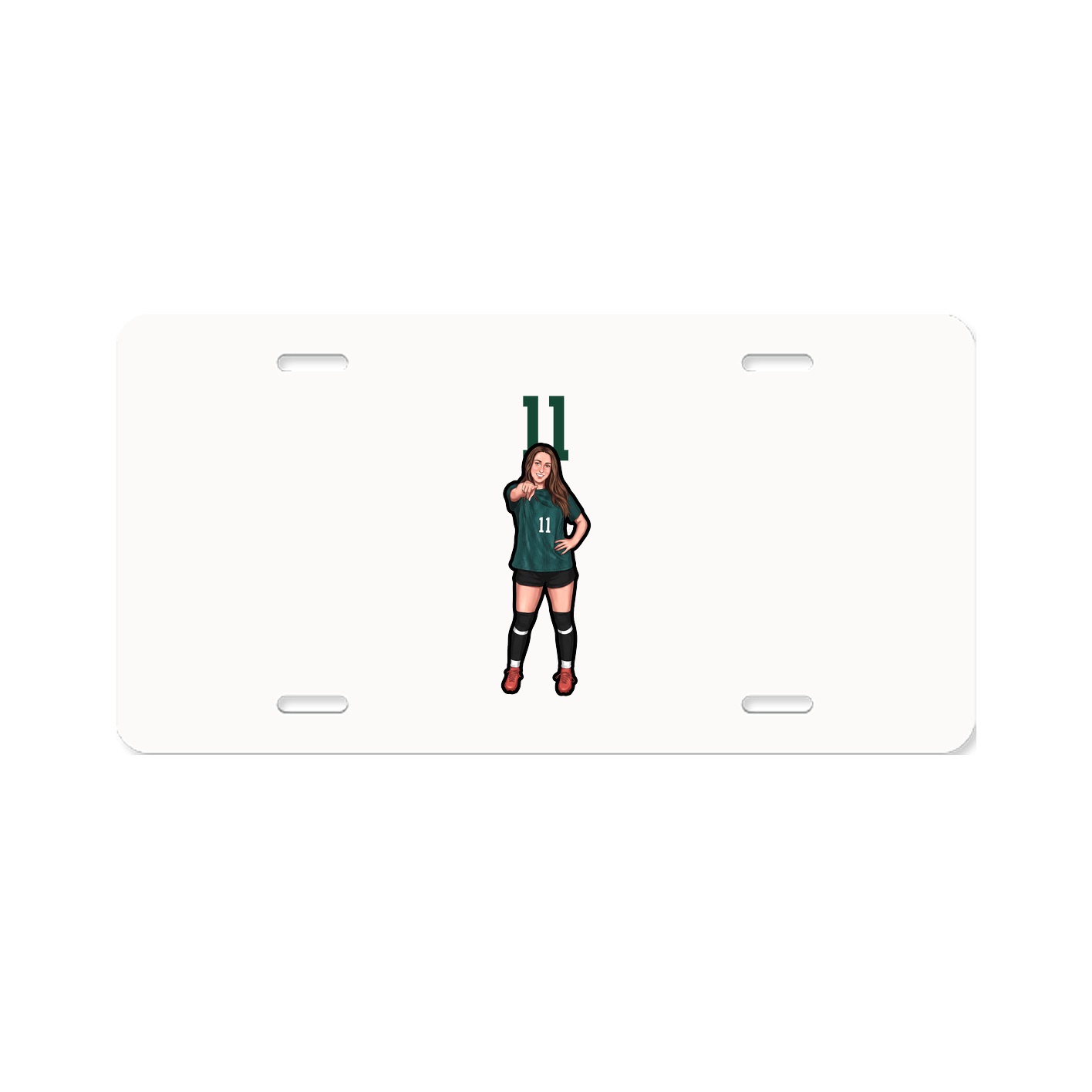 License Plate — Number Top in Classic