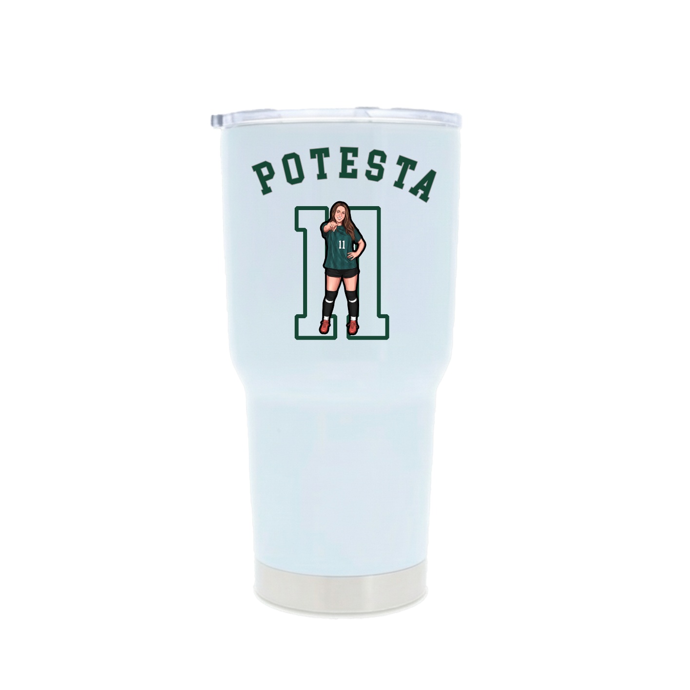 30oz Stainless Steel Tumbler — Shirsey Arch in White