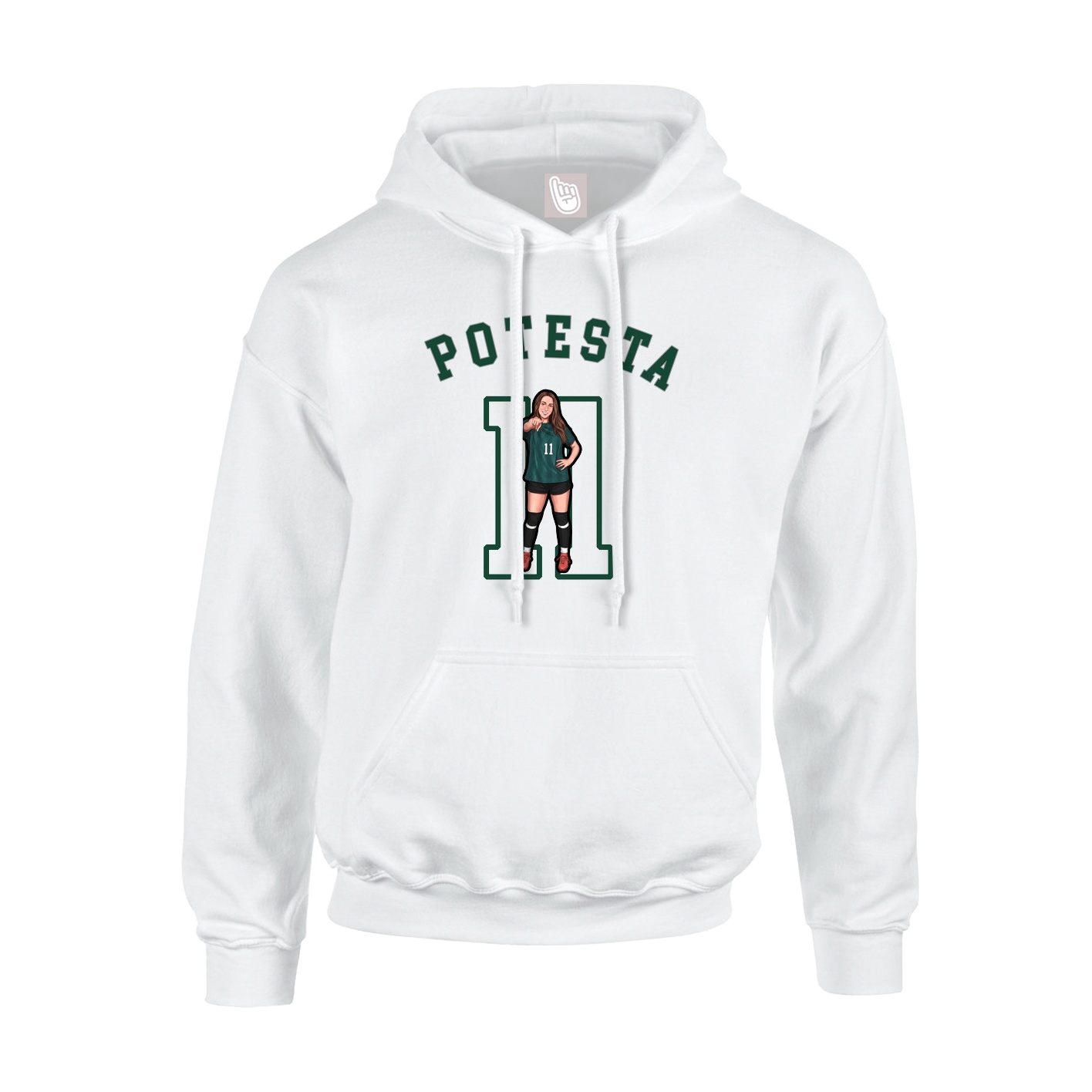 Hoodie — Shirsey Arch in White