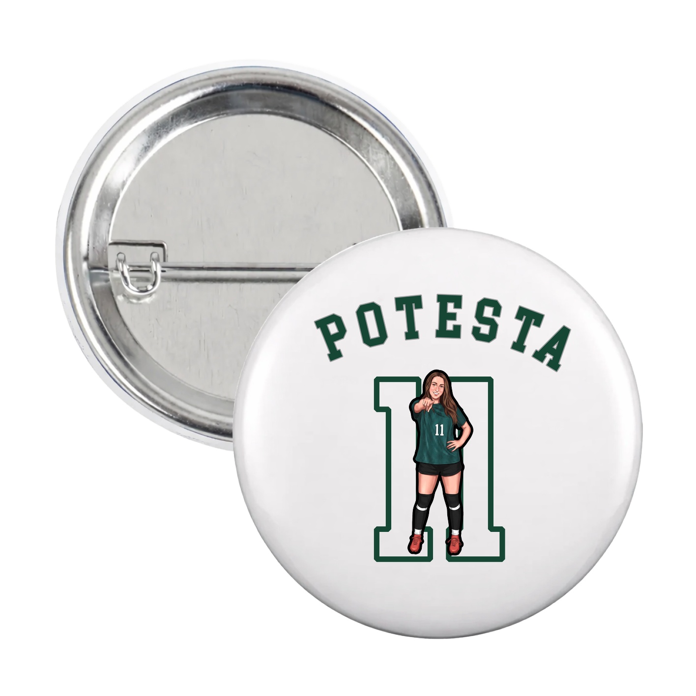 Game Day Button — Shirsey Arch in White