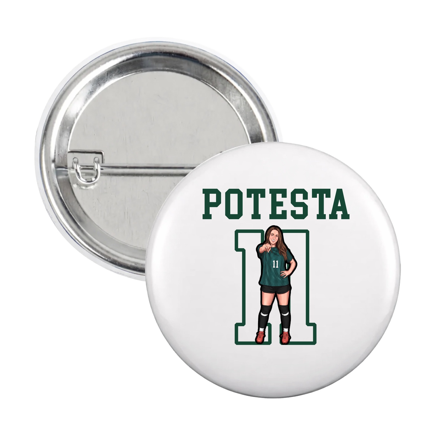 Game Day Button — Shirsey in White