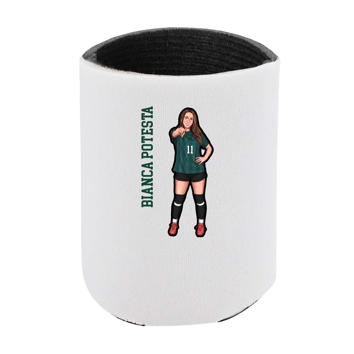 Can Holder — Name Vertical in White