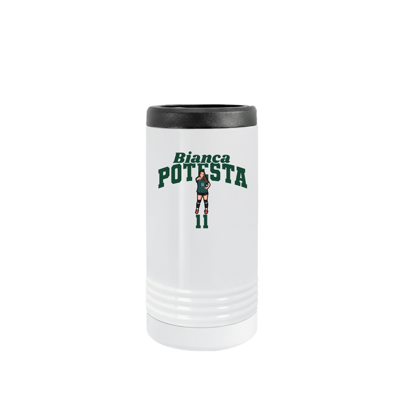 Slim Beverage Holder — Signature Arch in White