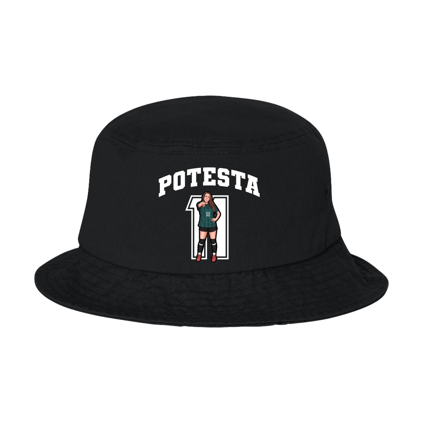 Bucket Cap — Number in Black
