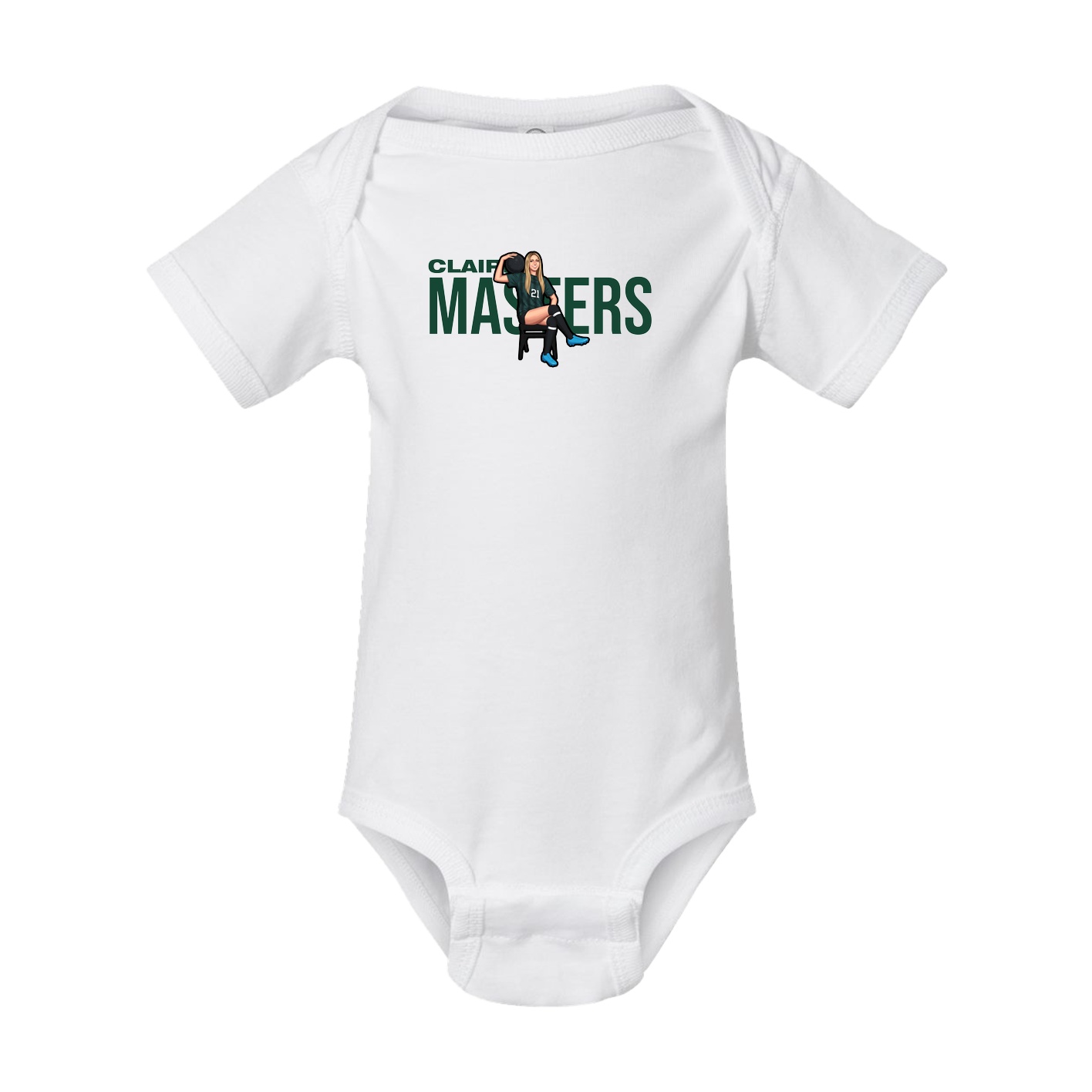 Baby Onesie — Player Name in White