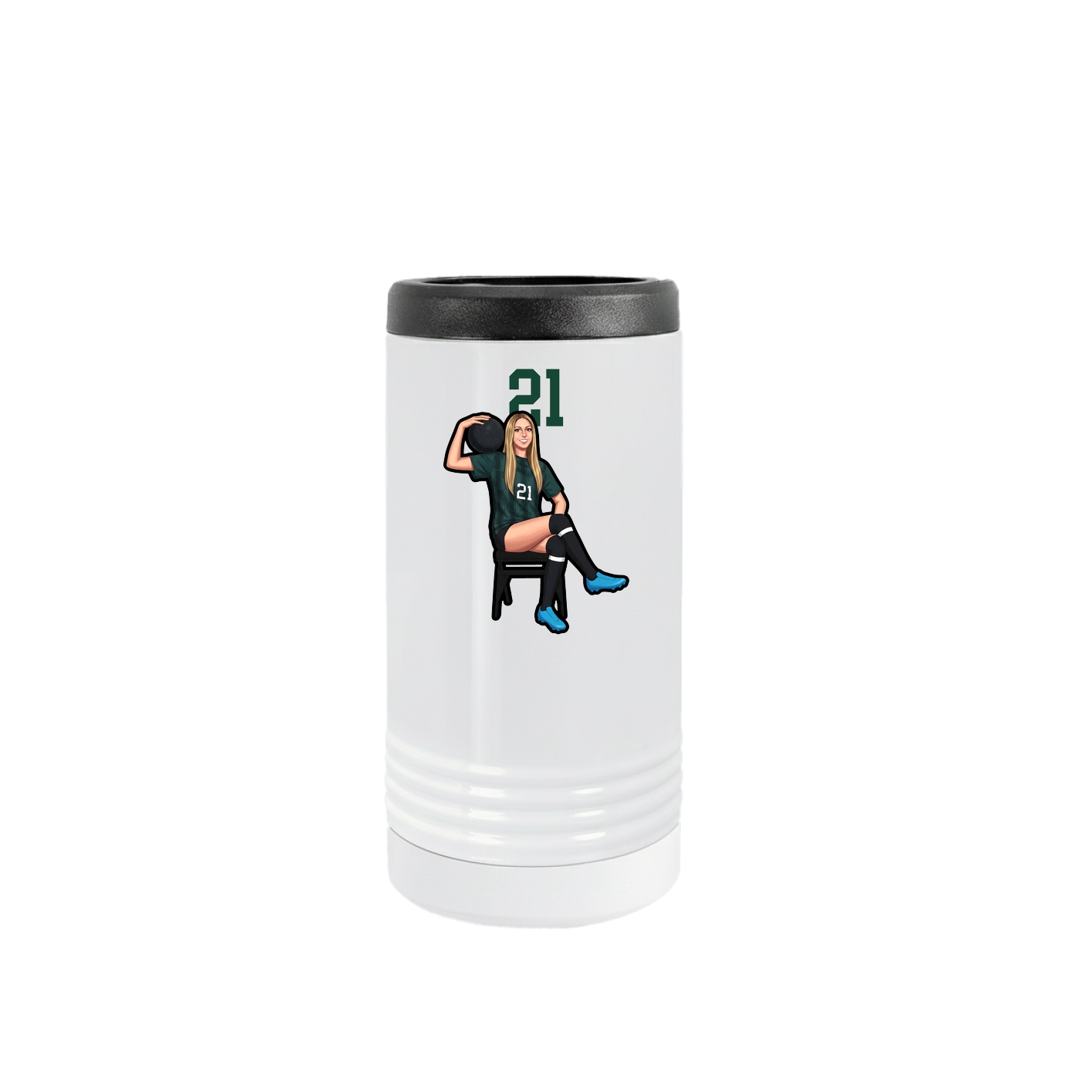 Slim Beverage Holder — Number Top in White