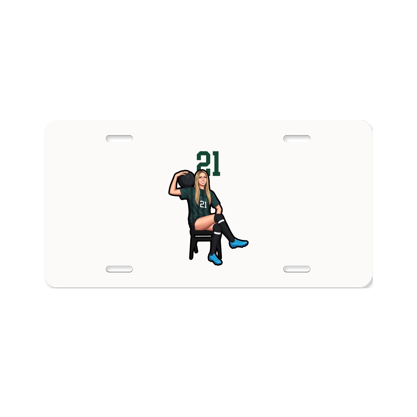License Plate — Number Top in Classic