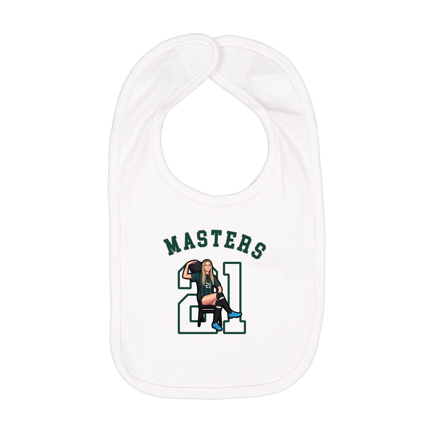 Infant Bib — Shirsey Arch in White