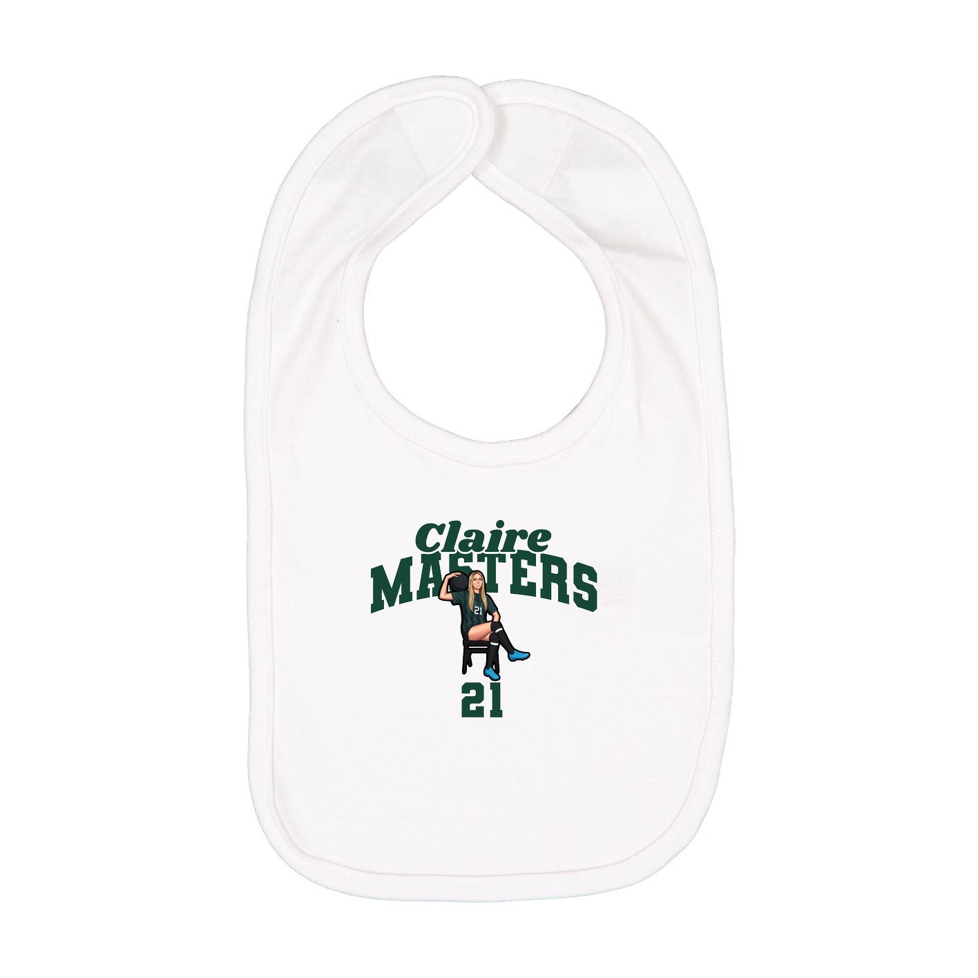 Infant Bib — Signature Arch in White