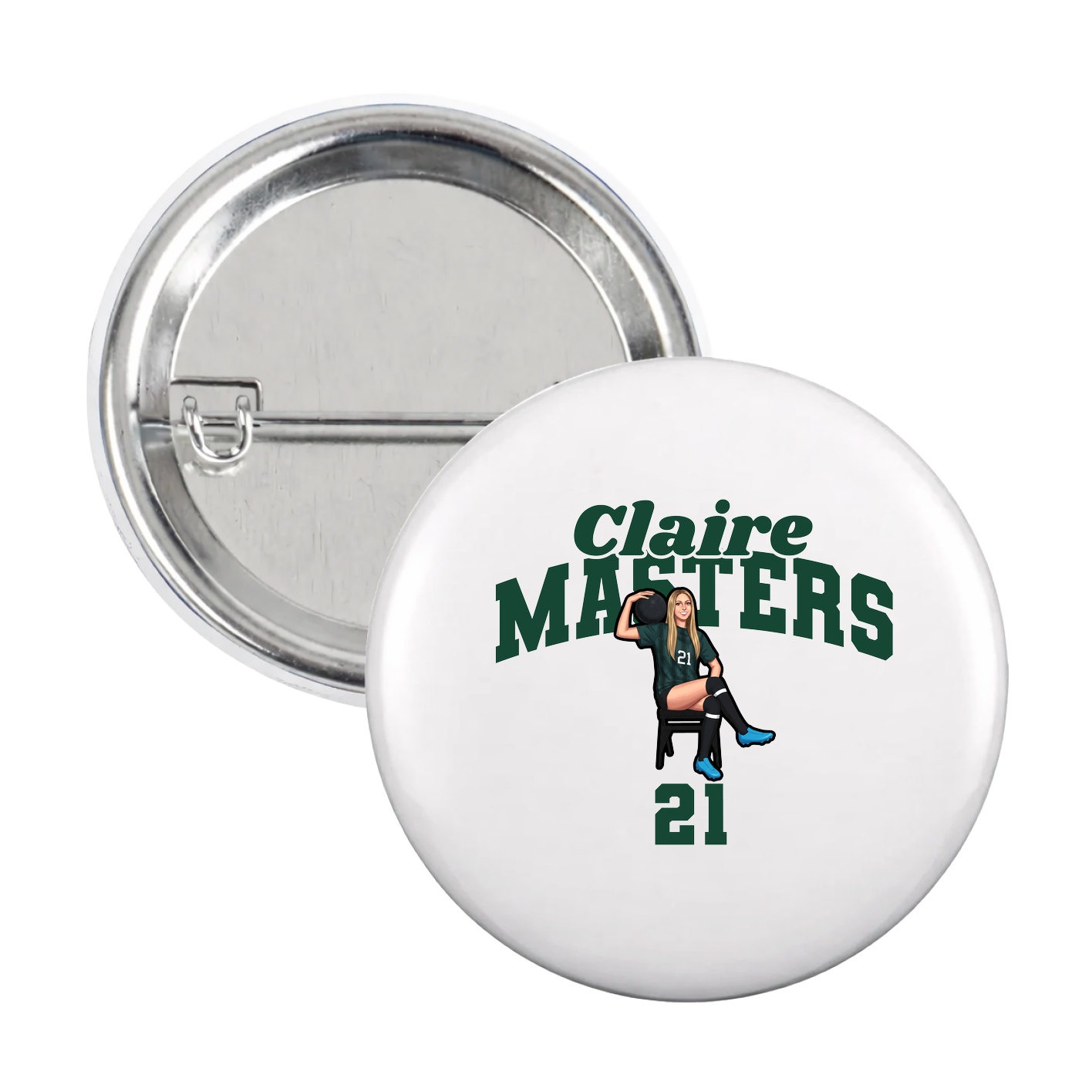Game Day Button — Signature Arch in White