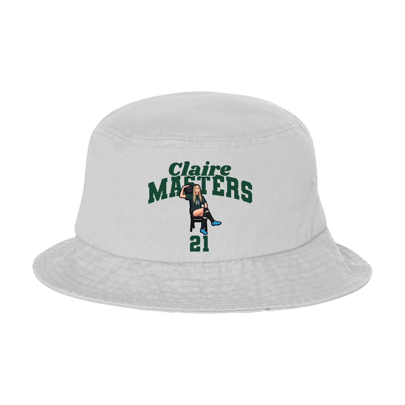 Bucket Cap — Signature Arch in White