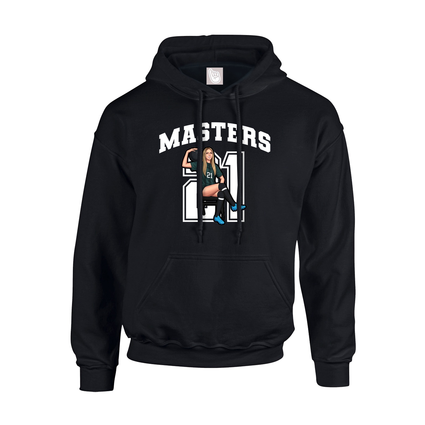 Hoodie — Number in Black