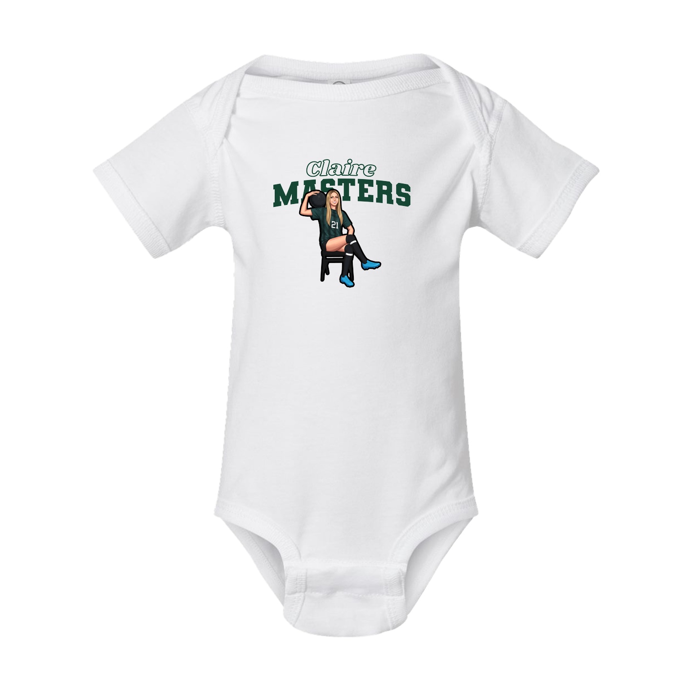Baby Onesie — Name Arch in White