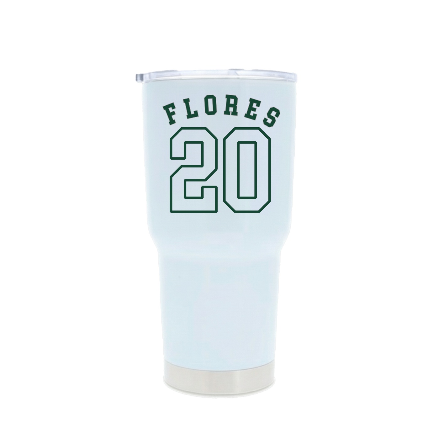 30oz Stainless Steel Tumbler — Shirsey Arch in White