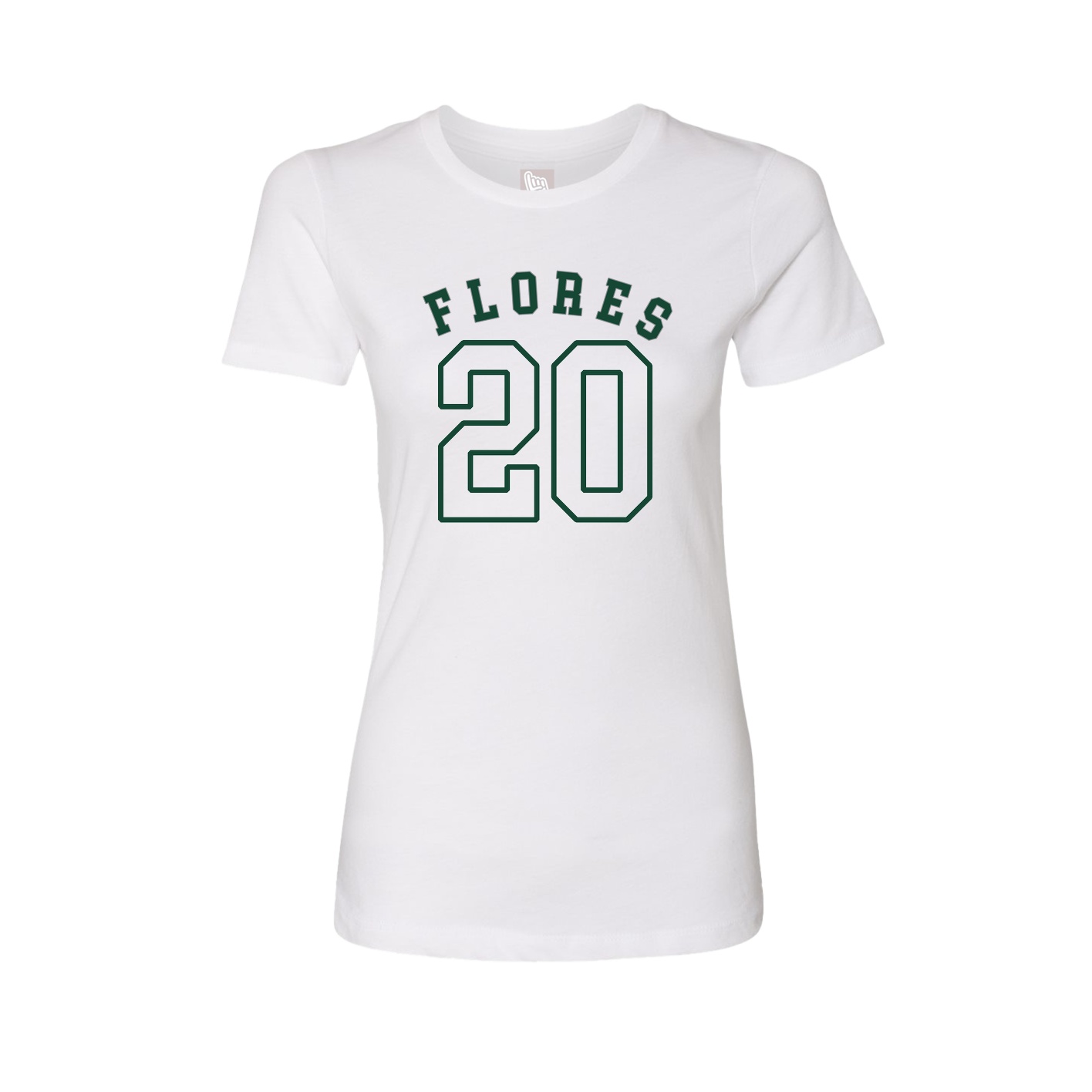 Fitted Women's Tee — Shirsey Arch in White