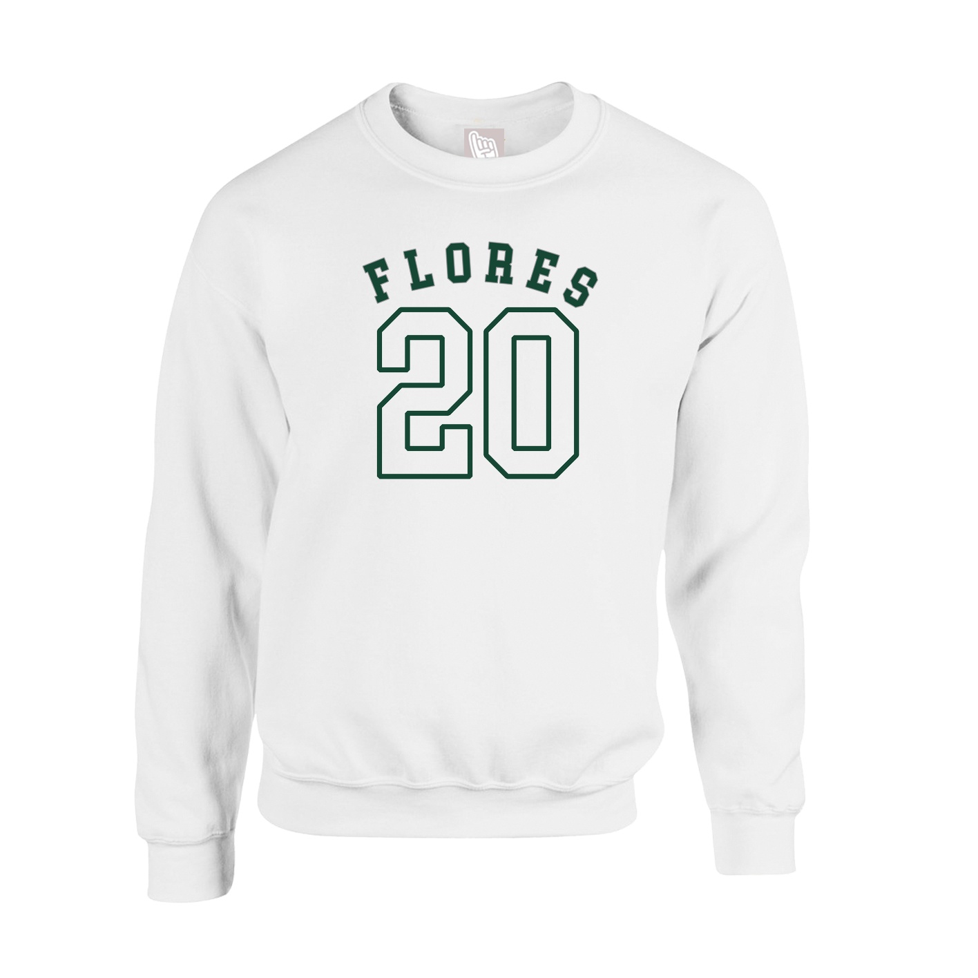 Fleece Crew — Shirsey Arch in White