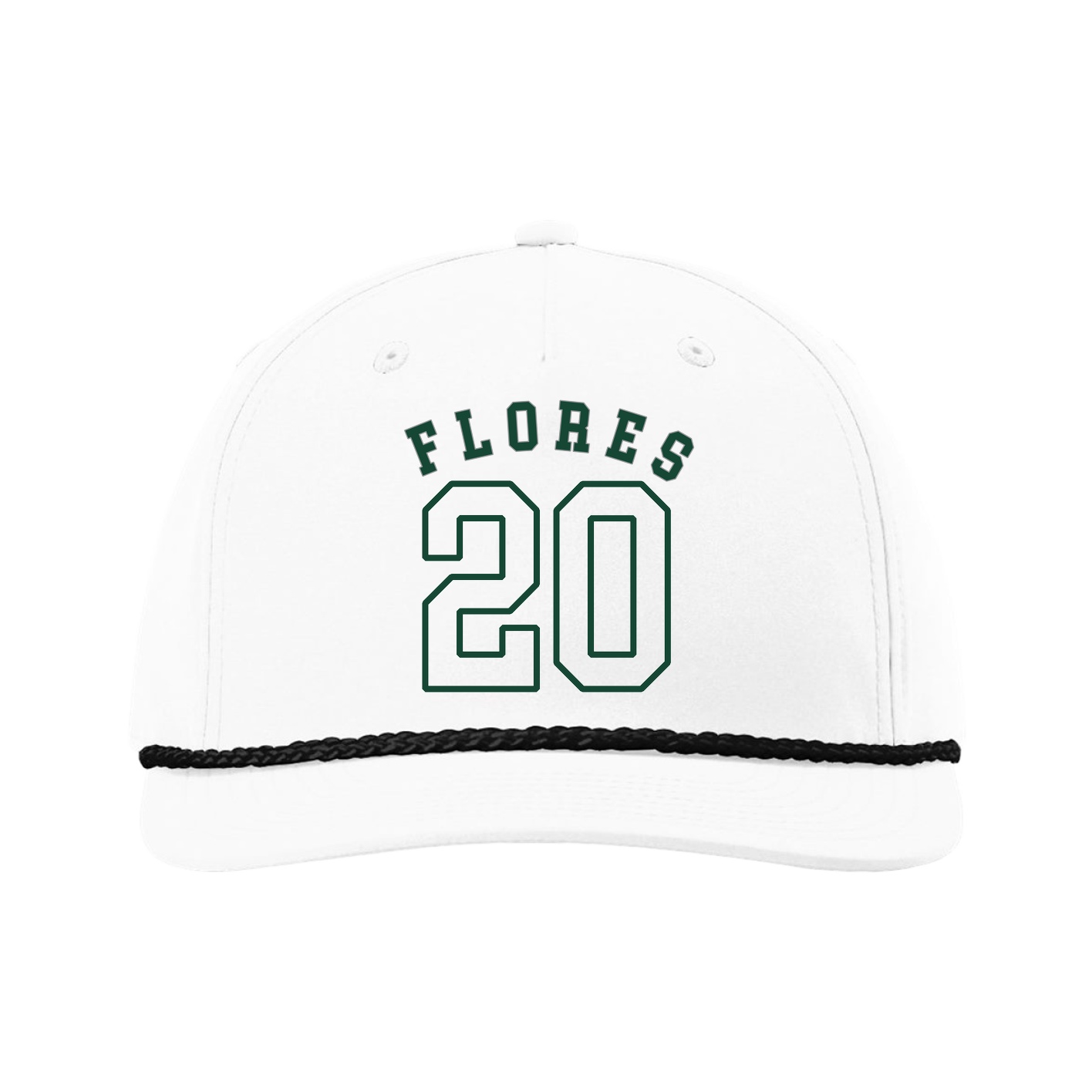 Five-Panel Classic Rope Cap — Shirsey Arch in White