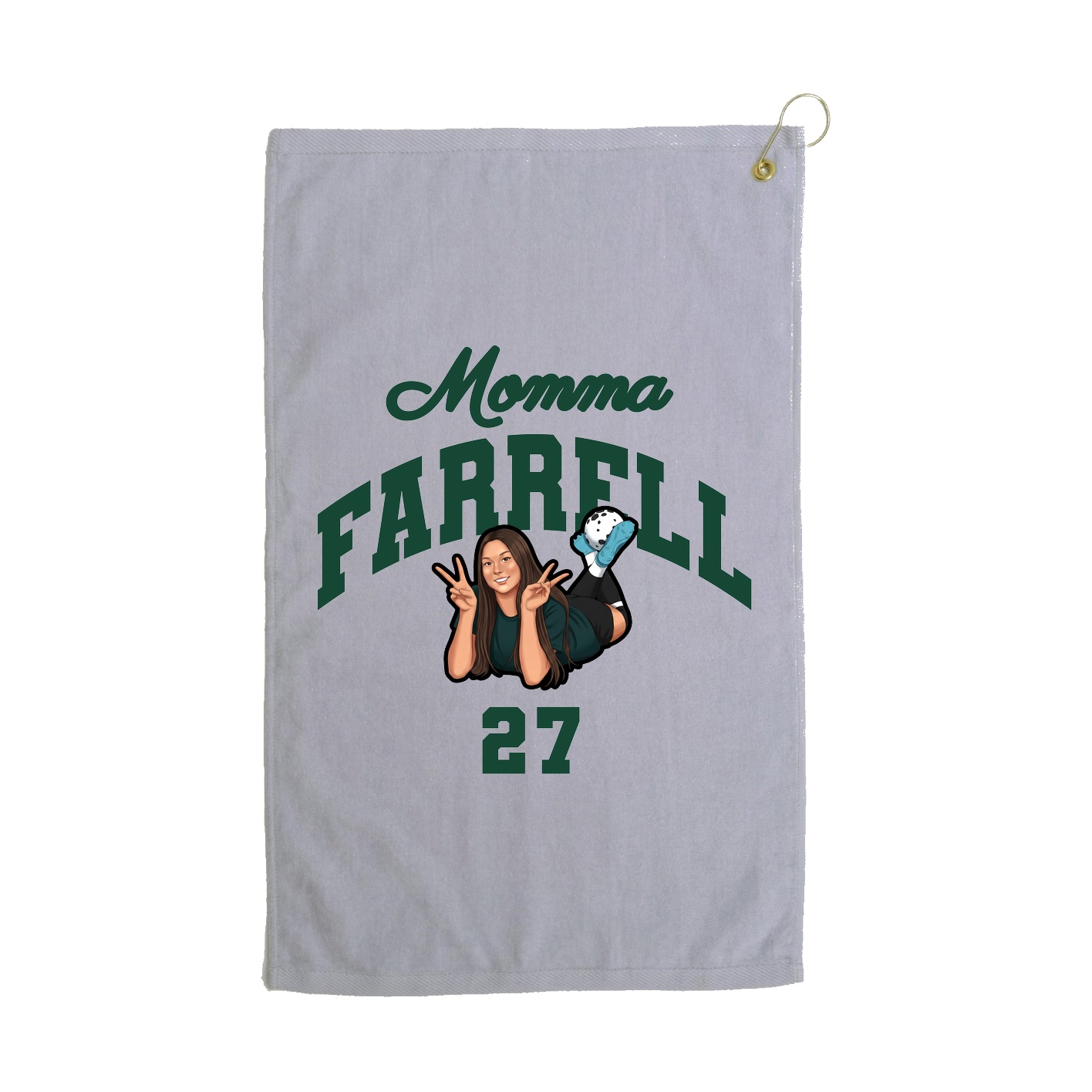 Golf Towel — Mothers Day Arch in Grey