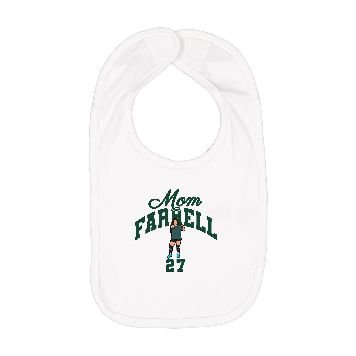 Infant Bib — Mothers Day Arch in White