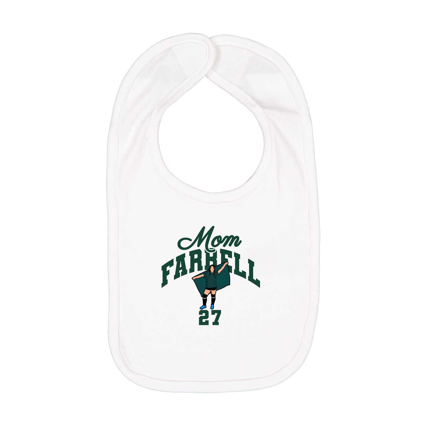 Infant Bib — Mothers Day Arch in White