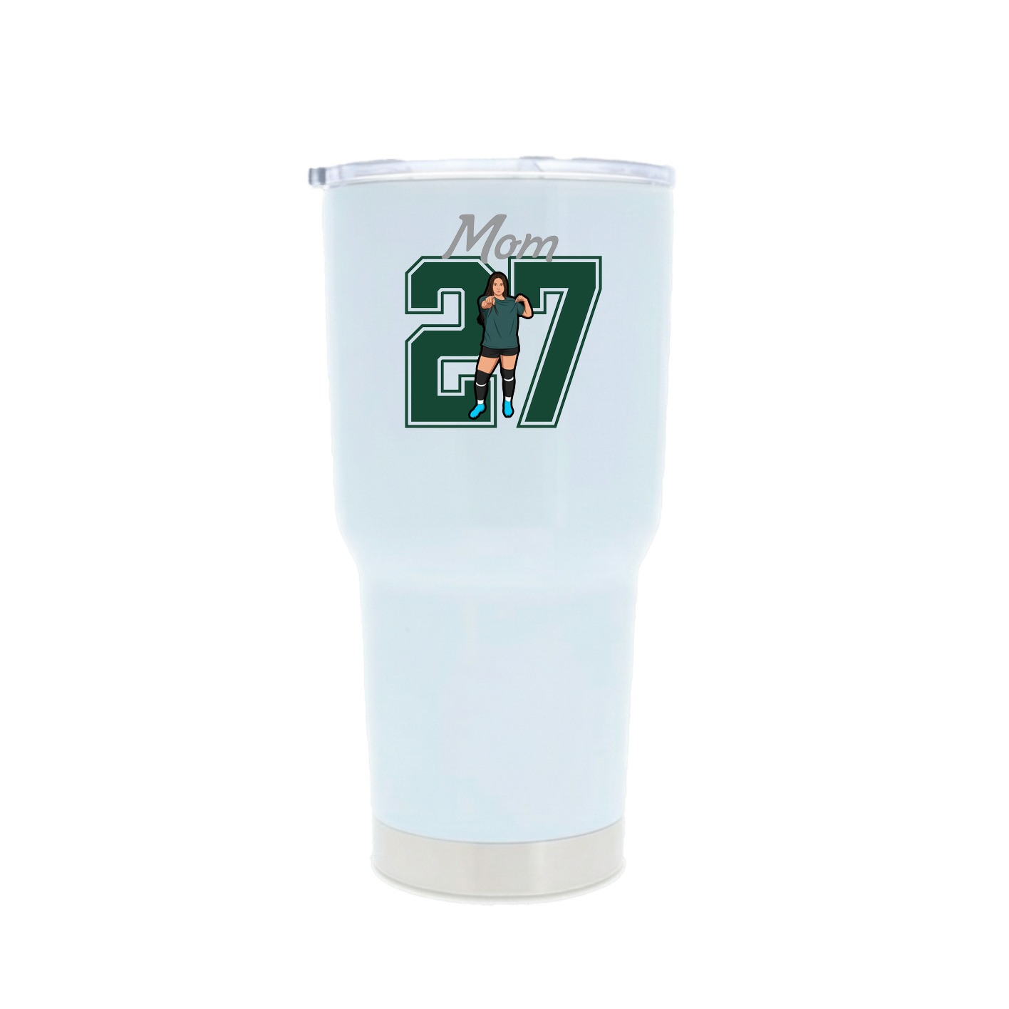 30oz Stainless Steel Tumbler — Mothers Day Shirsey in White