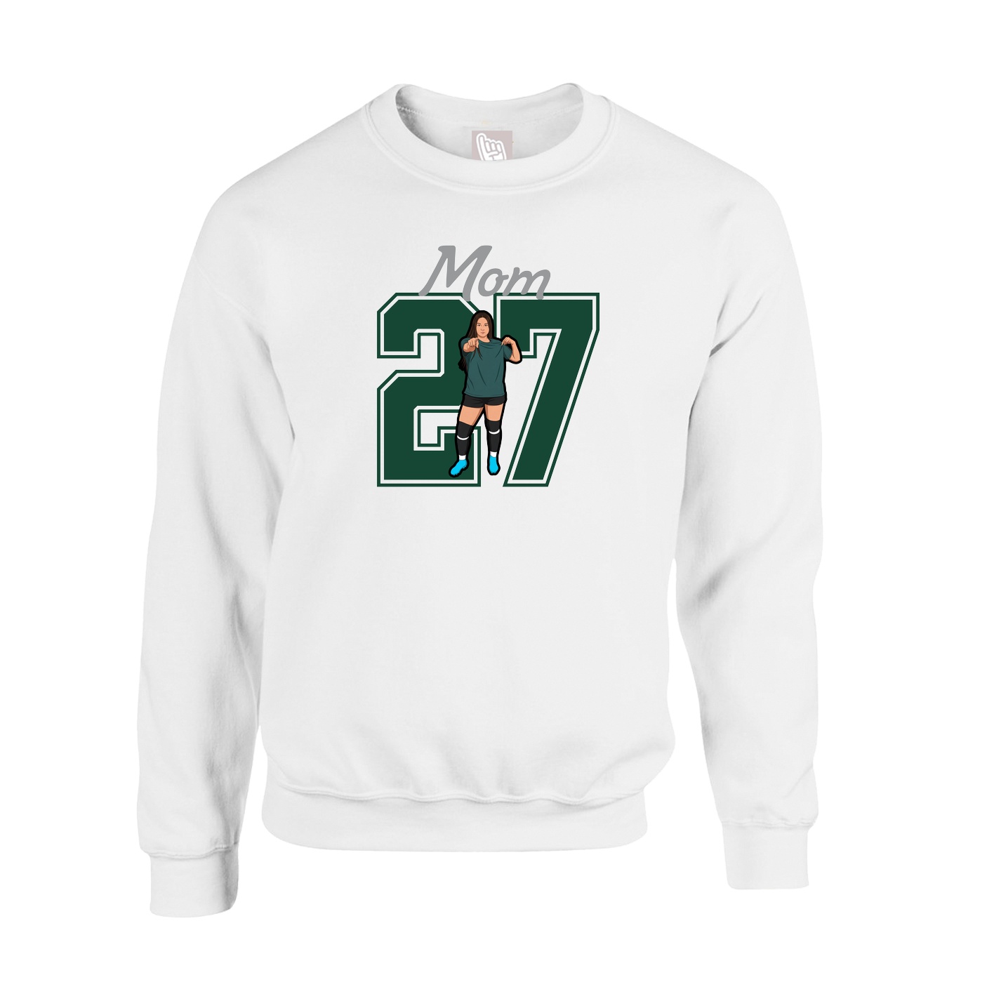 Fleece Crew — Mothers Day Shirsey in White