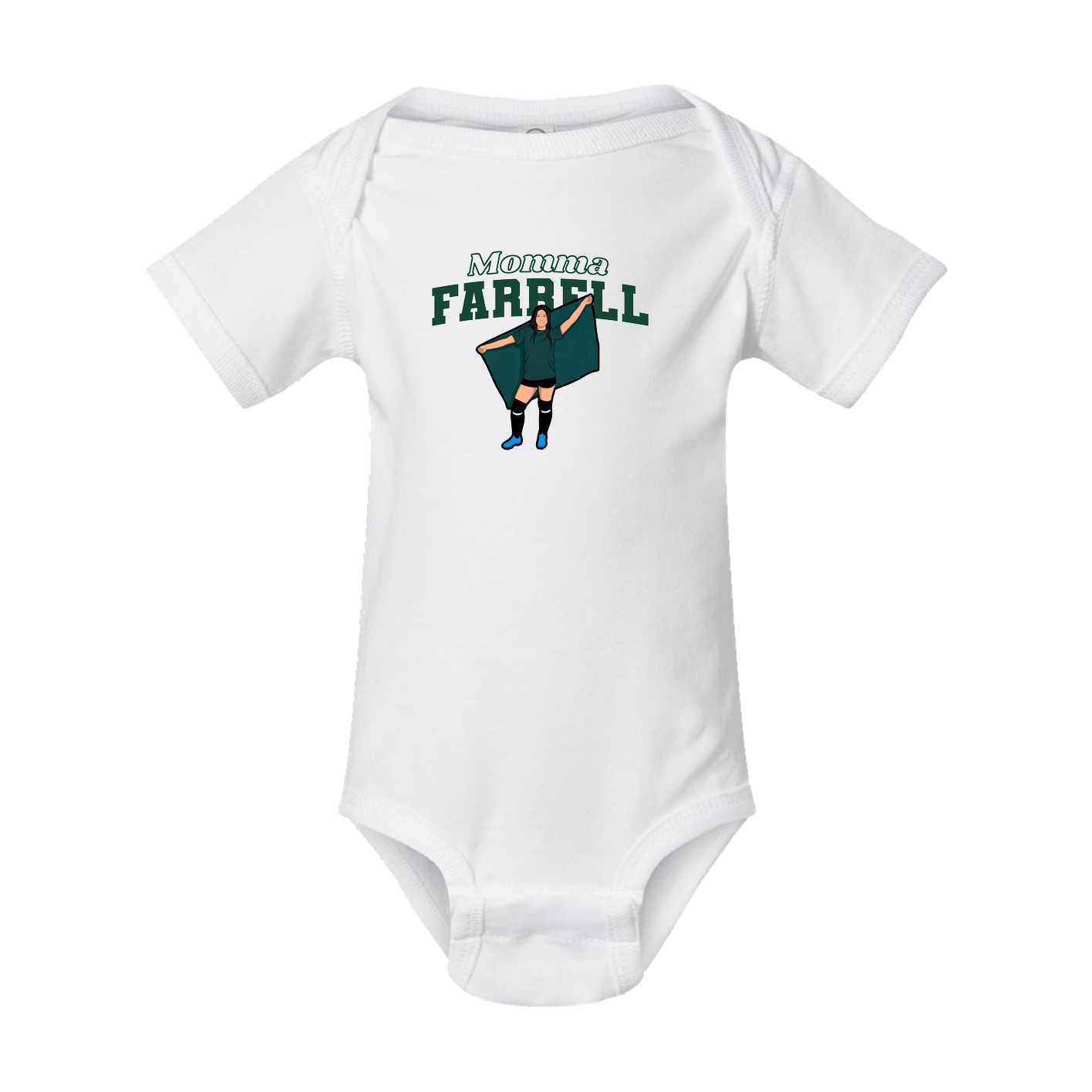 Baby Onesie — Mothers Day Block in White