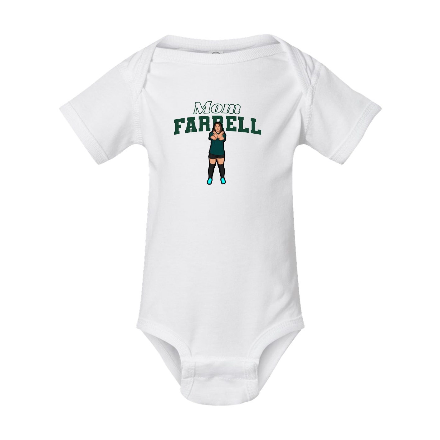 Baby Onesie — Mothers Day Block in White