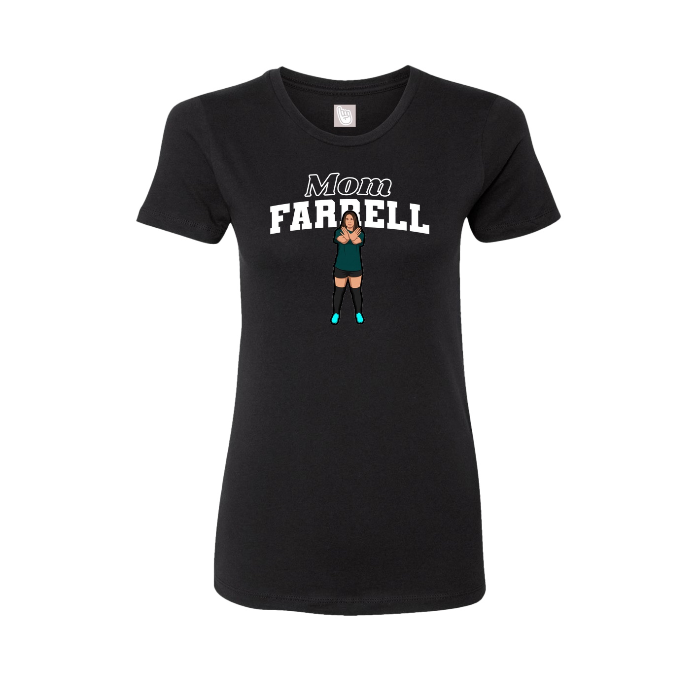Womens Tee — Mothers Day Block in Black