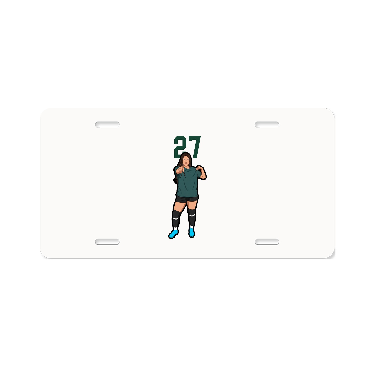 License Plate — Number Top in Classic