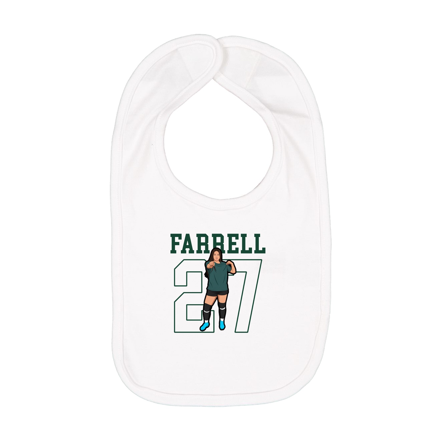 Infant Bib — Shirsey in White