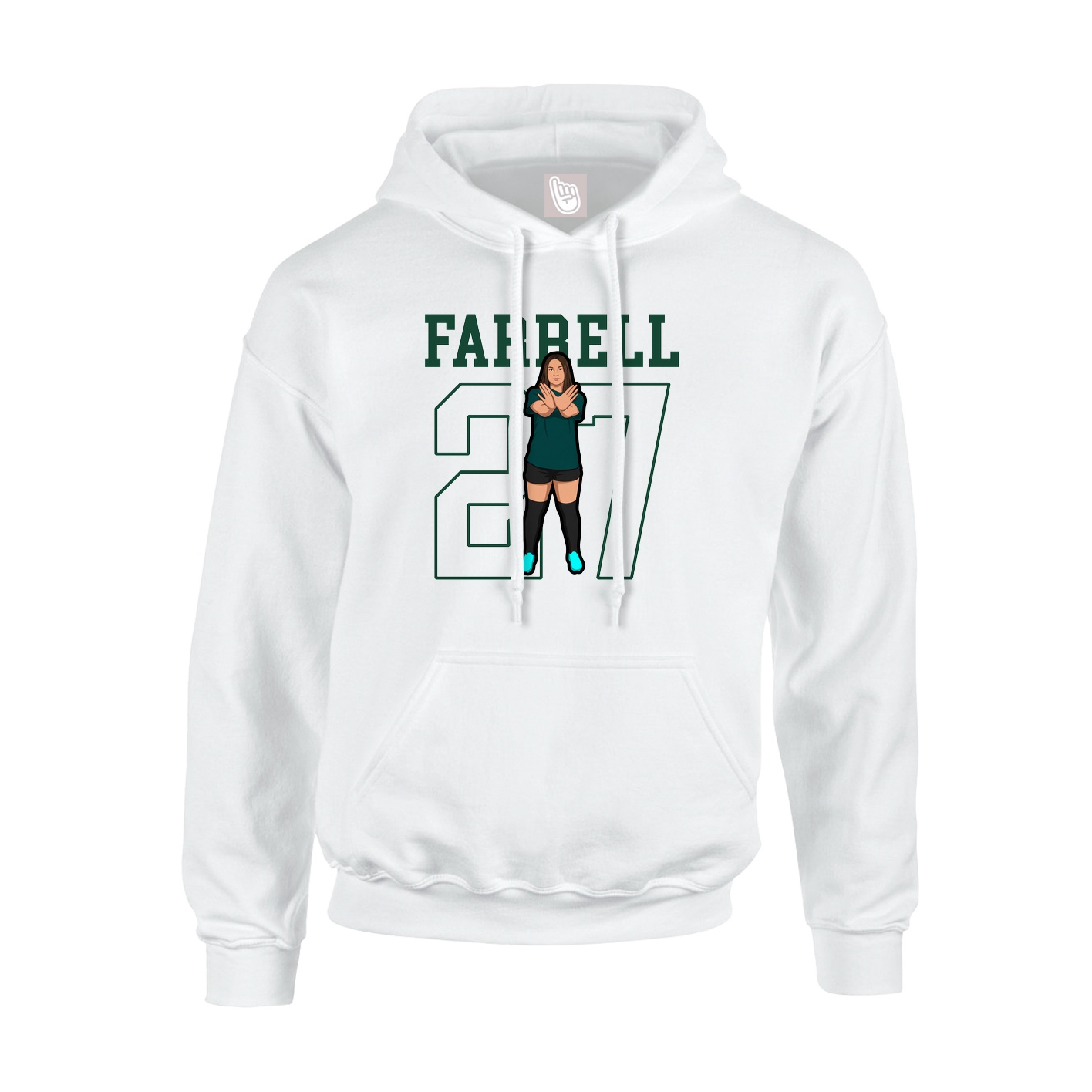Hoodie — Shirsey in White