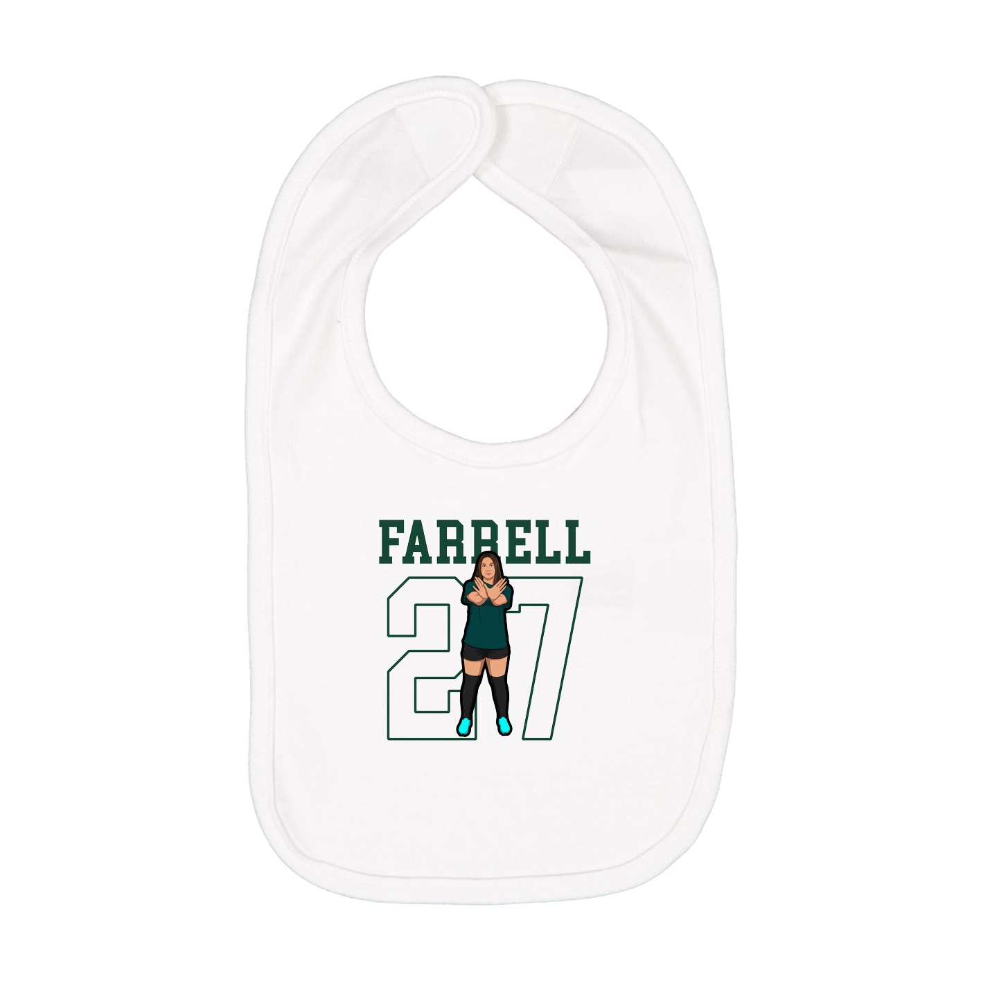 Infant Bib — Shirsey in White