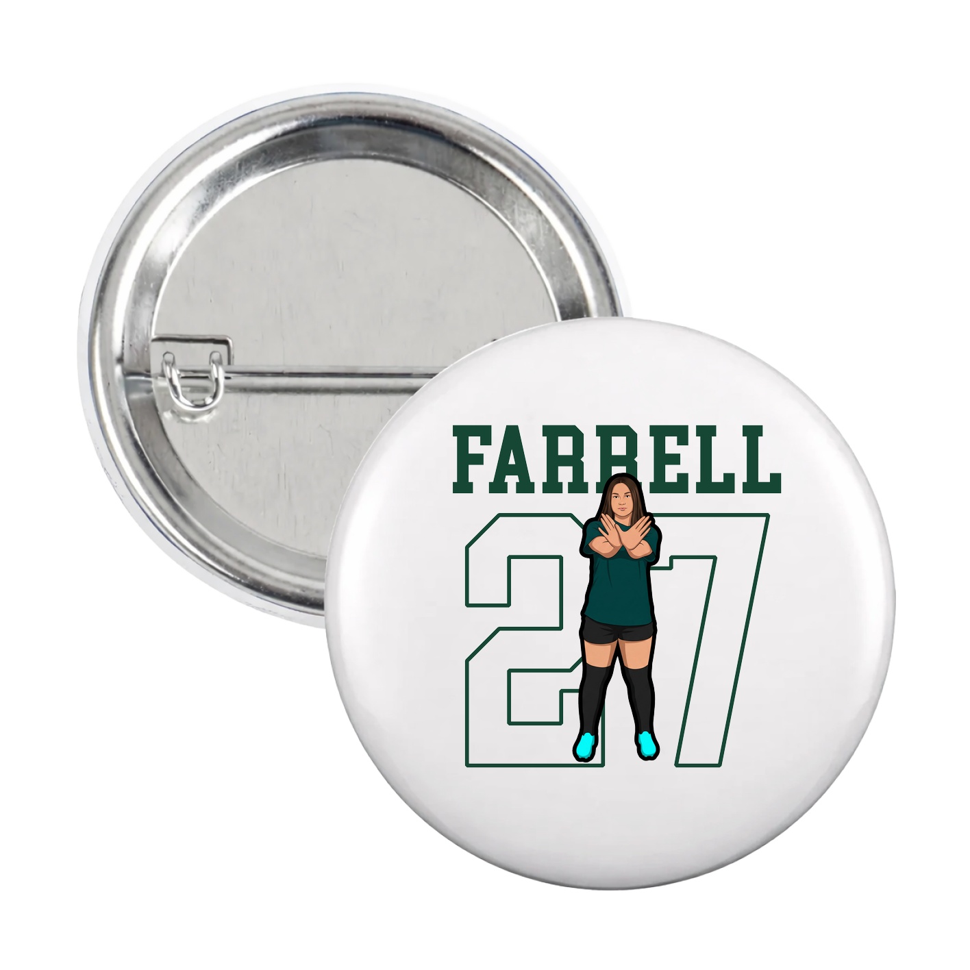 Game Day Button — Shirsey in White