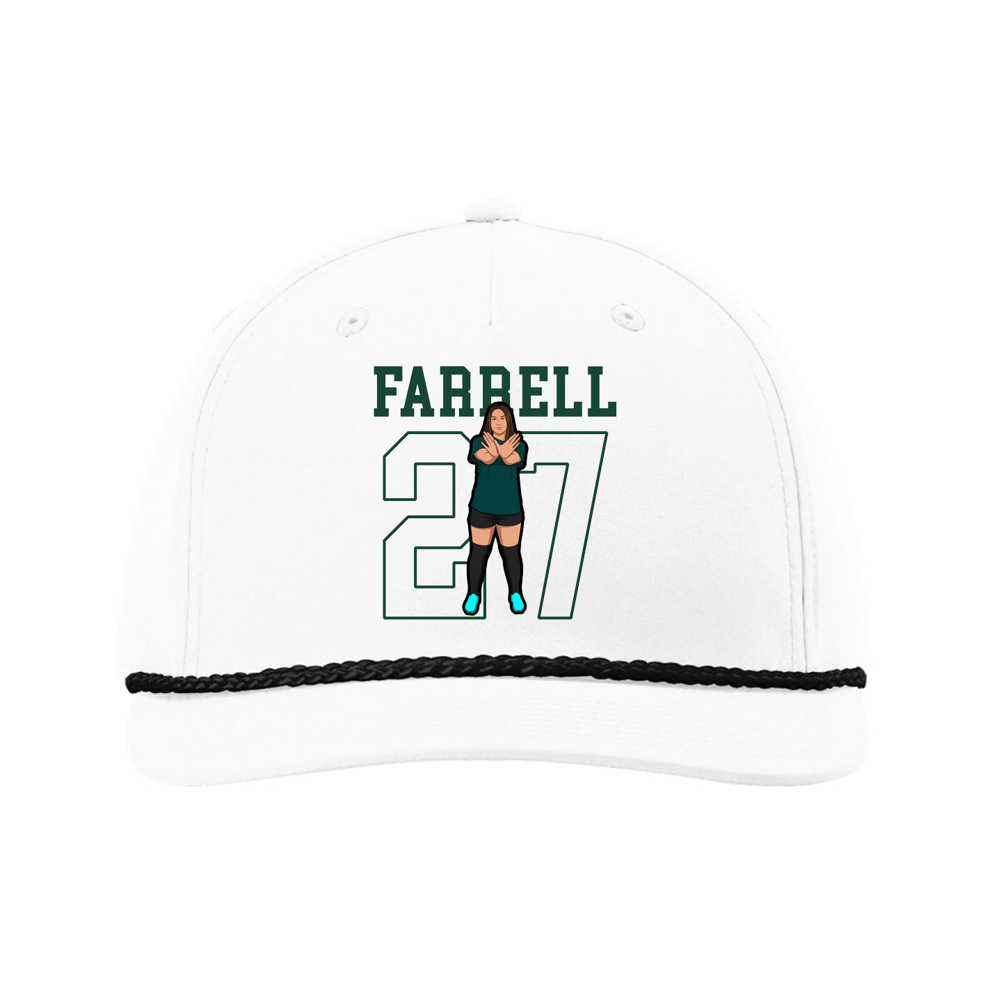 Five-Panel Classic Rope Cap — Shirsey in White