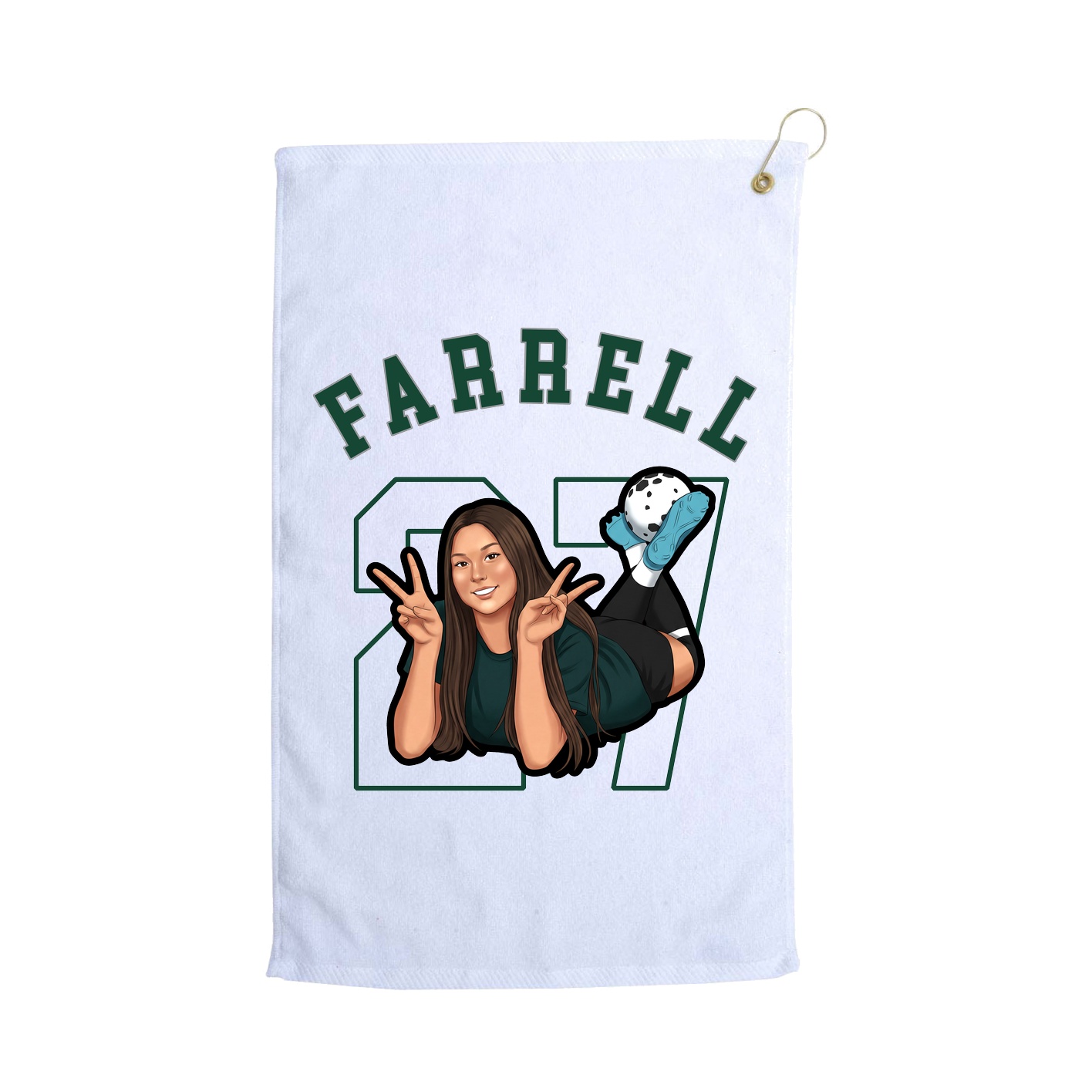 Golf Towel — Shirsey Arch in White