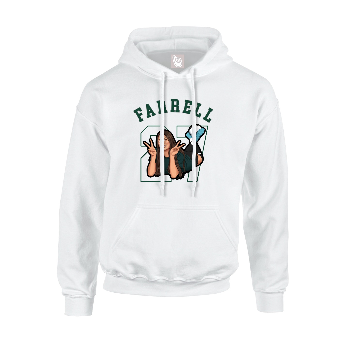 Hoodie — Shirsey Arch in White