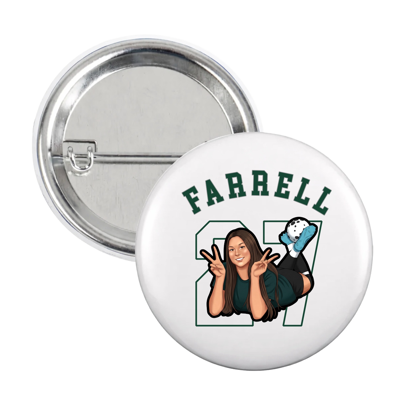 Game Day Button — Shirsey Arch in White