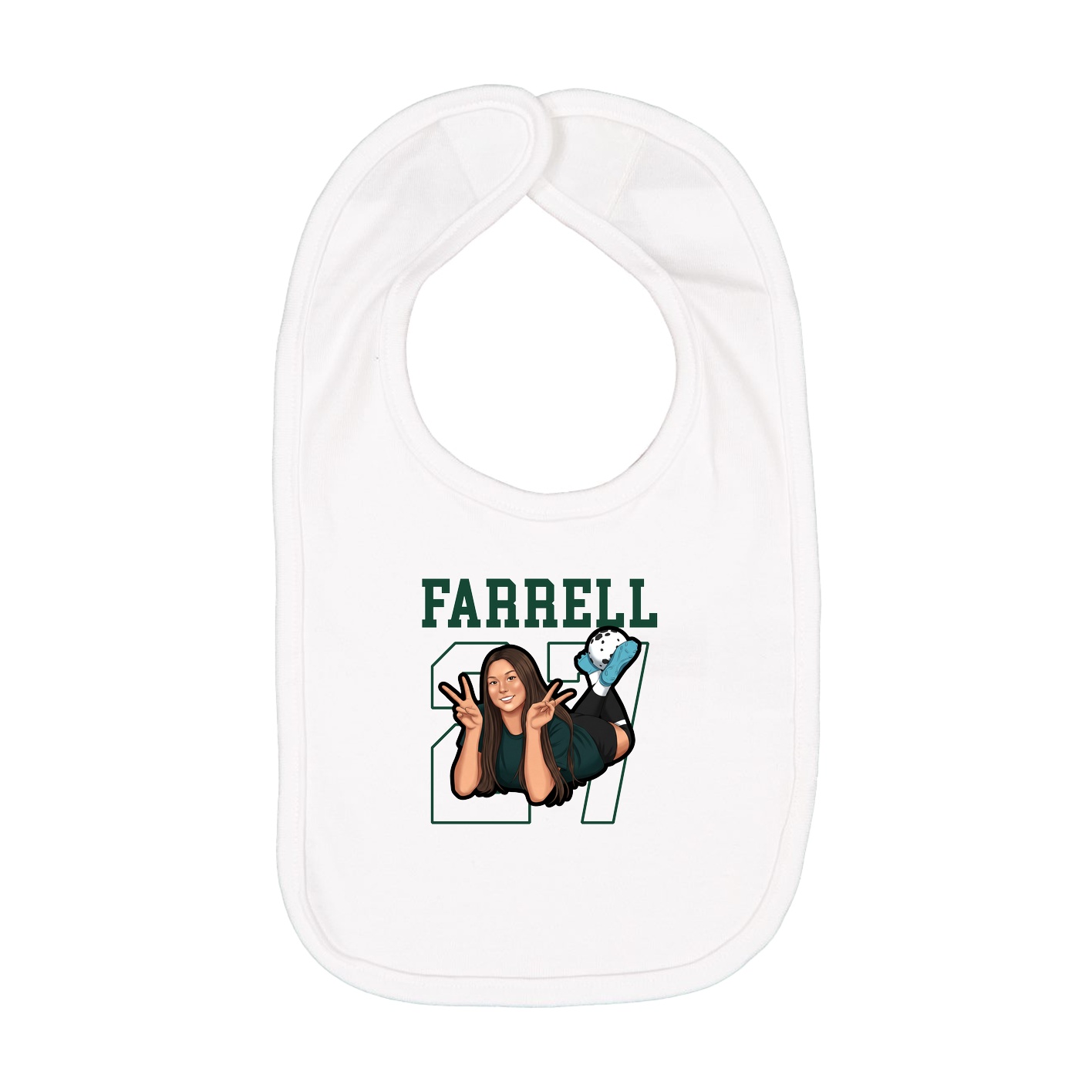 Infant Bib — Shirsey in White