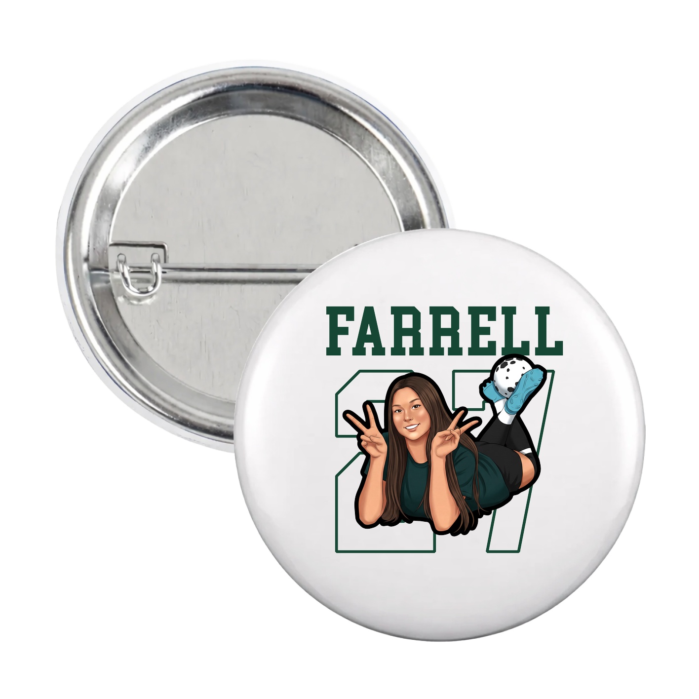 Game Day Button — Shirsey in White