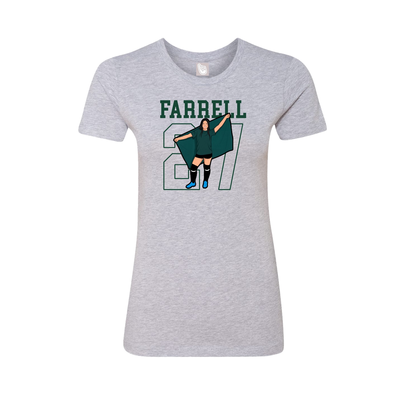 Fitted Women's Tee — Shirsey in Grey