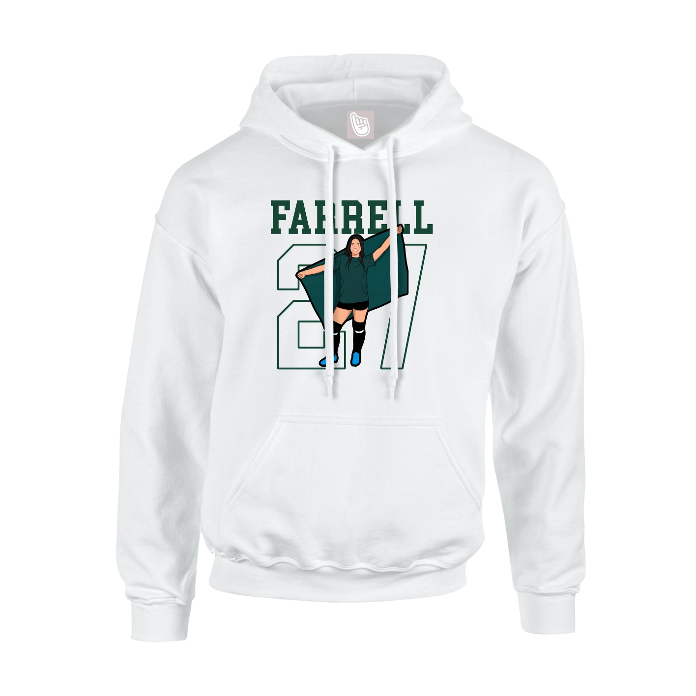Hoodie — Shirsey in White