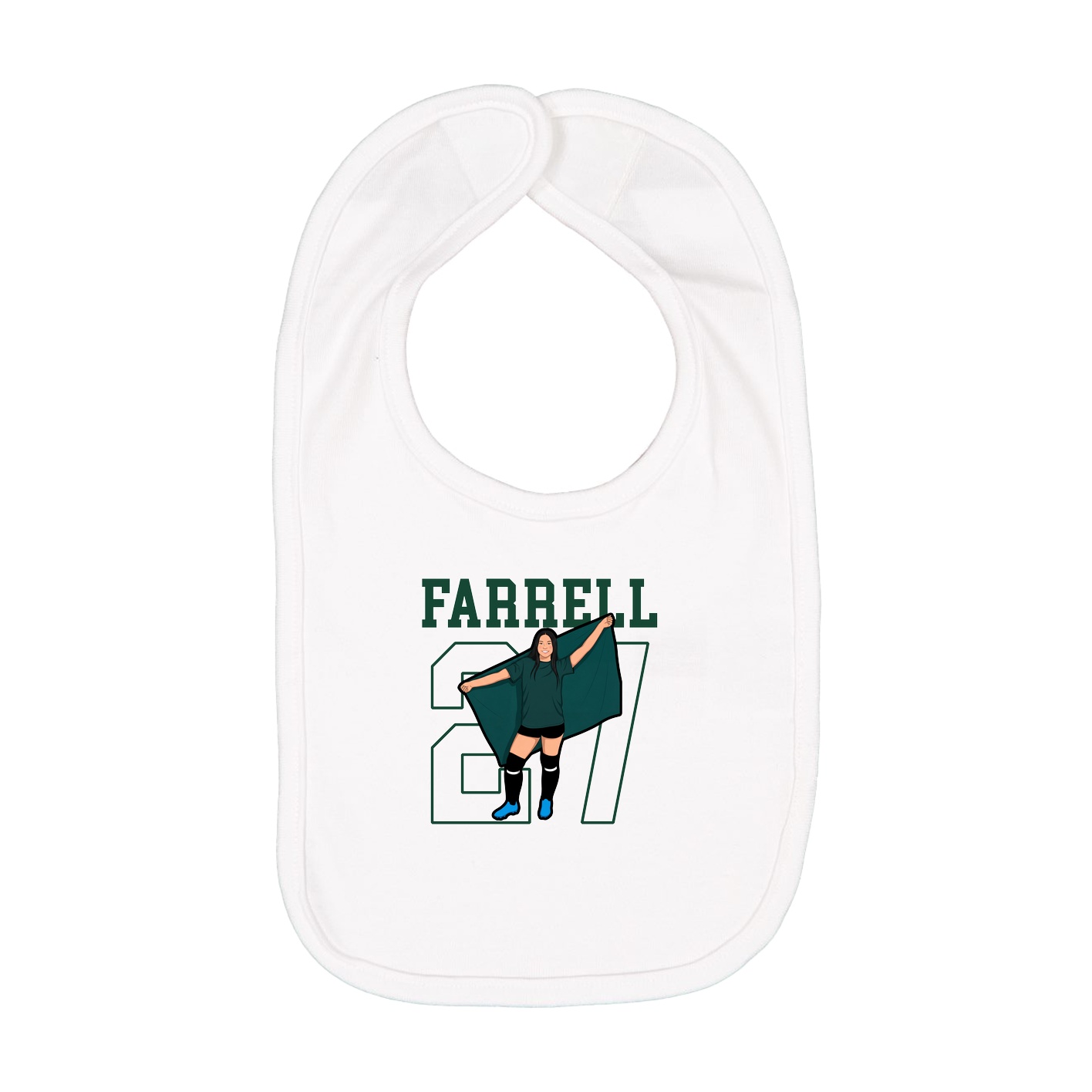 Infant Bib — Shirsey in White
