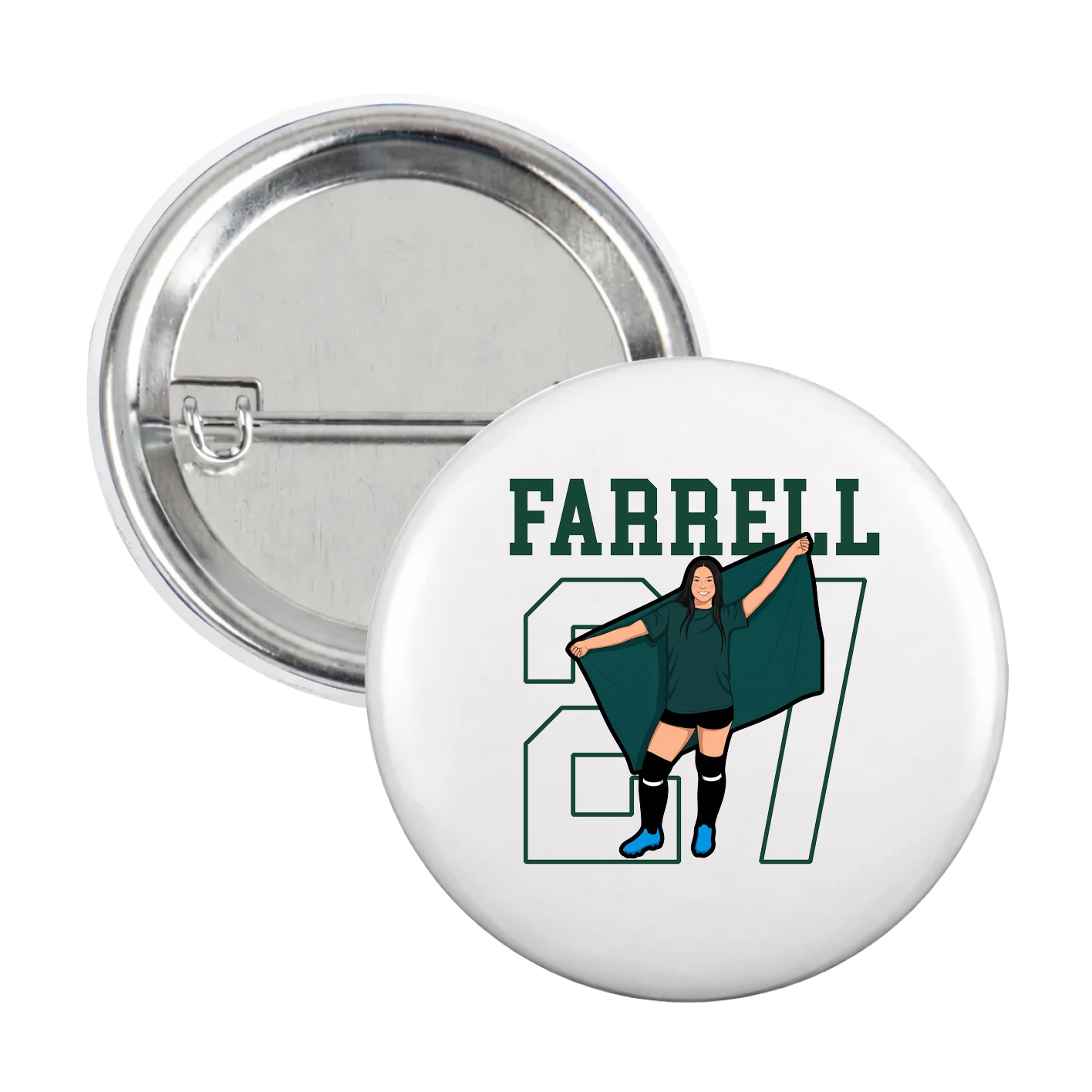 Game Day Button — Shirsey in White