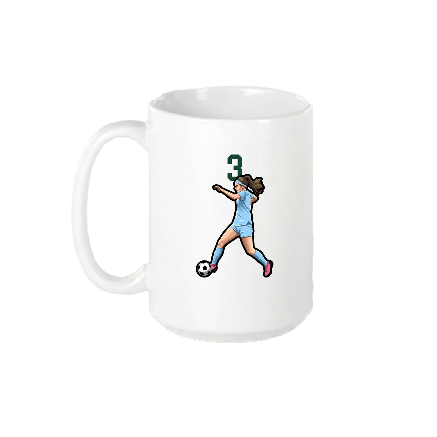 15oz Coffee Mug — Number Top in White