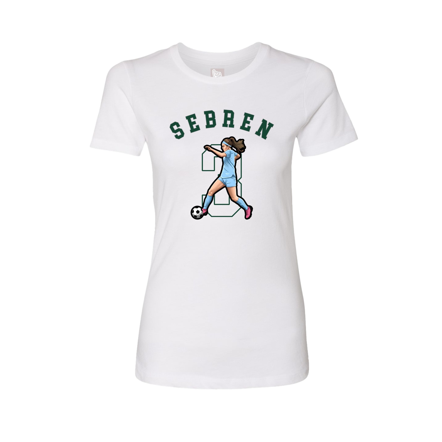 Fitted Women's Tee — Shirsey Arch in White