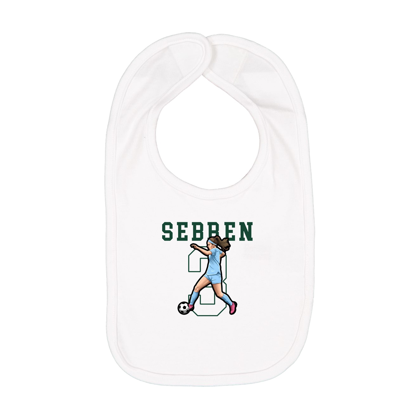 Infant Bib — Shirsey in White