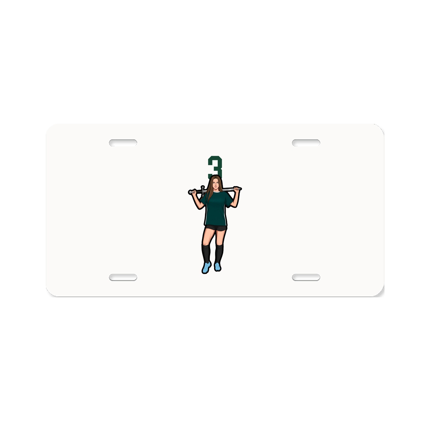 License Plate — Number Top in Classic