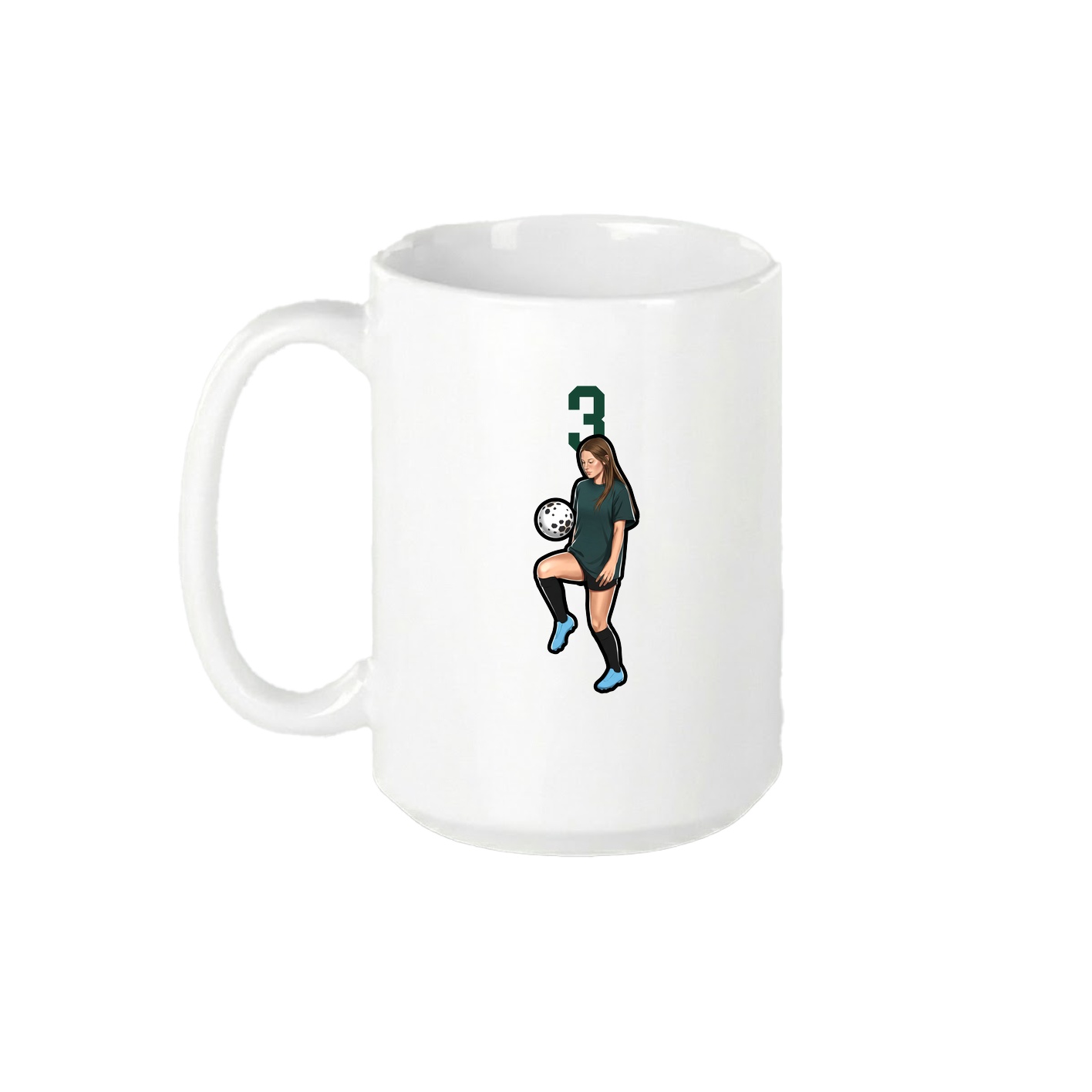 15oz Coffee Mug — Number Top in White