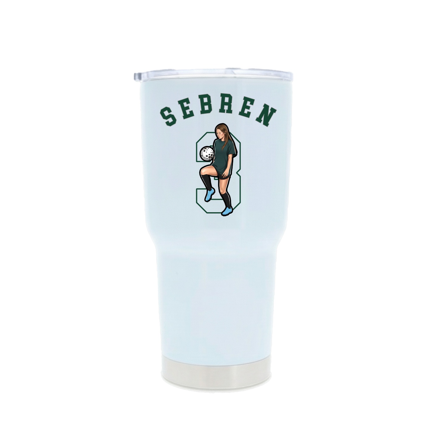 30oz Stainless Steel Tumbler — Shirsey Arch in White